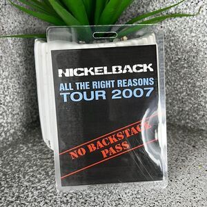 Nickelback ‘All The Right Reasons’ 2007 Backstage Pass Collector’s Memorabilia